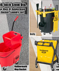 Three Inch Swivel Stem Caster Set Of Four For Rubbermaid Mop Buckets And Utility Carts With Seven Sixteenth Inch Stem Diameter