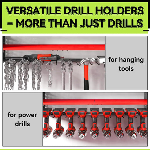 Heavy Duty Wall Mount Power Tool Organizer With Nine Slot Drill Holder And Built In Seven Outlet Charging Station Hardcore Garage Storage Rack Keeping Your Rig Tight And Ready For The Daily Grind