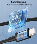 CarPlay USB A To USB C Cable For iPhone 17 Series 17 Pro 17 Pro Max 16 15 Pro Plus iPad And Android Devices 3FT 2 Pack Fast Charge Car Charger Cord showcasing 3A fast charging and compatibility features with a circuit board design.