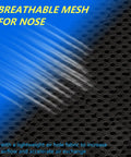 Cooling Ice Silk Balaclava Face Mask With Glasses Holes showing breathable mesh for nose