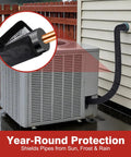 Upgraded Three Layer HVAC Copper Pipe Insulation Cover For Outdoor AC Lines Wrap 72 X 10.2 Inches Protective Sleeve on unit