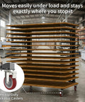 Built Tough 15 Tier Paint Drying Rack For Cabinet Doors And Wood Panels Heavy Duty Steel Rack with heavy-duty lockable casters.