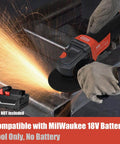 18V Cordless Angle Grinder With Brushless Motor cutting metal, sparks flying, tool only, Milwaukee M18 battery compatible