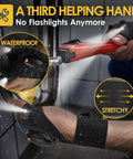 Person using Rechargeable LED Flashlight Gloves For Men And DIY Crew, Waterproof Lighted Hand Gear for plumbing repair