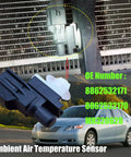 Ambient air temperature sensor (front view), black plastic with white mounting clip; Amazon-brand automotive part.