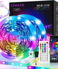 Ultra Long 130ft Bluetooth RGB LED Strip Lights With Music Sync 44 Key Remote And App Control 16 Million Colors box view