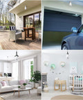 2K Light Bulb Security Camera Wireless Outdoor Bulb Cam for home security in various home settings, E27 socket shown.
