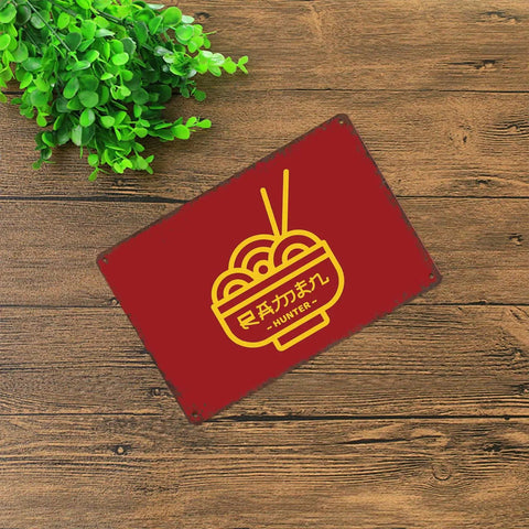 Ramen Hunter Metal Tin Sign Wall Art Dope Vintage Style 8 By 12 Inch Poster For Home Office Garage Room Decor Durable Aluminum Sign