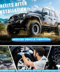 Dodge Grand Caravan Front Struts And Sway Bar Links Kit For 2008 To 2019 Not For RT Or GT Models And Not Compatible With Nivomat Rear Suspension Easy Installation Durable Front Suspension Upgrade For Smooth Ride And Tight Handling installed on Jeep Wrangler