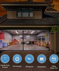 Hands Free Magnetic Garage Screen Door 16x7 Feet For Two Car Garages Fiberglass Mesh Protects Open Garage Entry