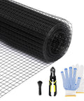 Vinyl Coated Hardware Cloth Roll 24 Inch By 50 Foot 19 Gauge Welded Steel Wire Mesh 1 Inch Squares Built Tough Weatherproof Outdoor Fence