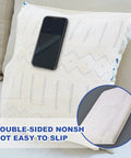 Heavy Duty Queen Mattress Gripper Pad With Dual Sided Nonslip Rubber Base To Keep Your Bed Locked Tight And Put An End To That Pesky Bed Frame Slide Every Night on a cushion.