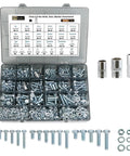Pro Grade 1004 Piece Heavy Duty Bolt And Nut Set With M6 M8 M10 Bolts Flange Nuts Washers And Spring Washers Zinc Plated