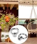 Rock Solid Boss Level Marine Grade Stainless Steel Lifting Eye Nuts 20 Pack 3/8 Inch Unc Threads used in outdoor hanging plant and chair setup.