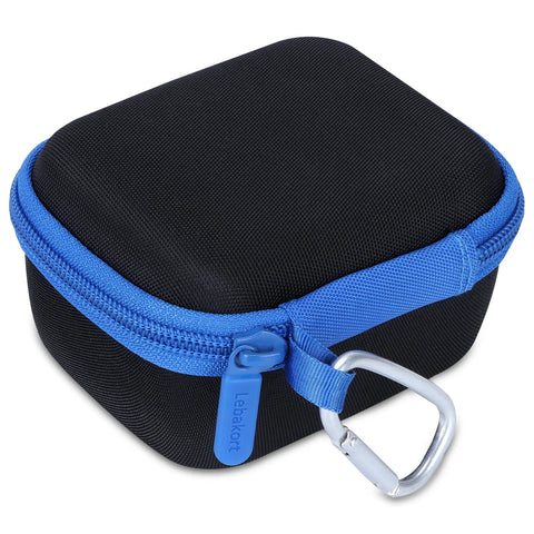 Rugged Hard Case For Izzo Swami 6000 Handheld Golf GPS With Black And Blue Cover, Premium Nylon EVA Shell, with carabiner