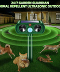 4 Pack Upgraded Sonic Ultrasonic Deer Repellent Devices With Solar Power Waterproof Outdoor Motion Sensor Deterrent For Cats Squirrels Rabbits Raccoons Skunks In Your Yard, solar outdoor stake