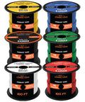 16 Gauge Car Wiring Bundle Pack For Power And Ground Audio And Lighting Circuits Offering 100 Ft Rolls In A 6 Roll Set Copper Clad Aluminum CCA