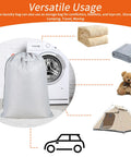 Extra Heavy Duty Laundry Bag With Handles 28 By 36 Inches Silver, Built To Carry 50 Pounds And 3 To 4 Loads, next to washing machine