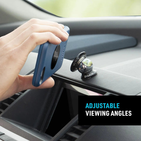 Orbiter Dash Kit Phone Mount with Exterior Plate Adhesive, 360 Degree Dashboard Docking, hands-free use in car