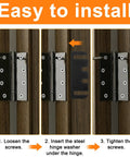 30 Piece Stainless Steel Door Hinge Shims Kit With Coated Finish for interior doors gap filler installation steps