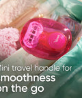 Extra Smooth Travel Razor Kit For Women With Mini Handle Refill And Case in travel bag