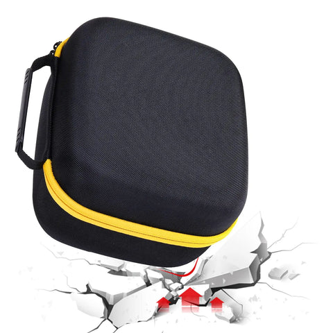 Hard Travel Case For Dewalt 20V Max Orbital Sander DCW210B case only, rugged hard shell with yellow zipper on cracked surface