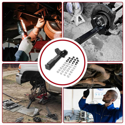 Heavy Duty Wheel Hub Removal Tool For Cars And Trucks Universal Bearing Extractor in use with nuts and washers included