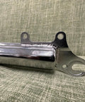 Close-up of disc brake bracket on Beefy 1 Inch Threaded Non Suspension Bicycle Fork For 26 Inch 700C And 29 Inch Wheels with aluminum crown.