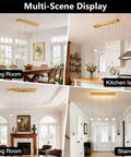 Dope Three Light Crystal Raindrop Chandelier With Crystal Ball Pendants in dining room, kitchen, living room, and staircase.