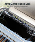 Heavy Duty Metal Hose Reel Box With Crank Handle For Easy Winding, close-up of automatic hose guide and storage compartment