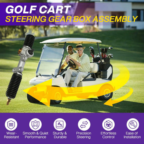 DS Steering Gear Box Assembly For Golf Cart Fits Carryall Turf 1984 Up Gas Electric Models Replacement Steering Rack Built Rugged