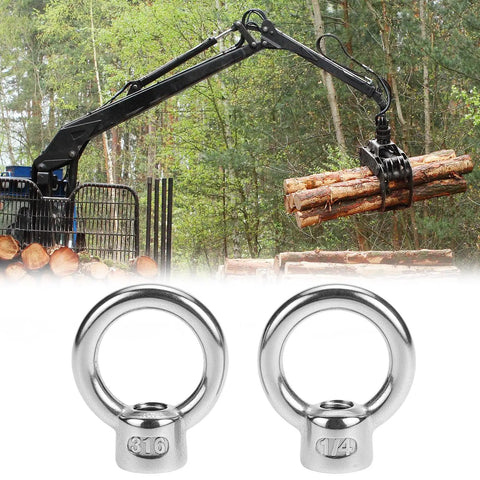 Heavy Duty 316 Stainless Steel Lifting Eye Nuts In One Quarter Inch Unc Thread Rock Solid Marine Grade Corrosion Resistant Hardware For Industrial Rigging And Construction Jobs Pack Of Twenty with crane lifting logs.