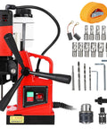 Heavy Duty Electric Magnetic Drill Press With 1550 Watts And 500 RPM Speed Control Delivers Serious Kick For Two Inch Steel Boring Generates A Beast 2922 Pound Hold Jobsite Tested And Built Different with drill bits and accessories.