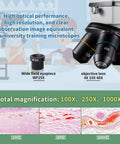 Microscope lenses for Kid Friendly Microscope Kit For Ages 8 To 12 With Prepared Slides 100X To 1000X Magnification Mechanical Stage