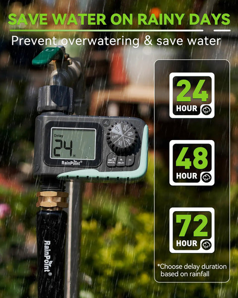 Smart Hose Sprinkler Timer That Makes Watering A Breeze With Rain Delay And Manual Auto Modes Fully Programmable Digital Irrigation