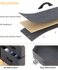 Roomy 8-Drawer Fabric Dresser For Bedroom Closet Dorm And Living Room, foldable fabric drawer construction detail
