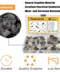 Carbon Brush Set For Power Tools 40 Pcs In 10 Sizes For Angle Grinders Hammer Drills Circular Saws Graphite Copper