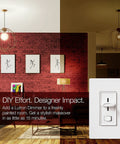 Flicker Free LED Dimmer Switch For Dimmable LED Halogen And Incandescent Bulbs 150W Single Pole Or 3 Way White SCL 153P WH Easy
