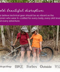Two women next to a bike wearing 2.0 Padded High Rise Biker Shorts For Women With Waistband Free Design And Softer Compression.
