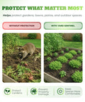 Yard Sentinel Ultrasonic Animal Repeller With 5500 Sq Ft Coverage And 24 Hour Motion Sensor, Night Scanner, Dual Ultrasonic And Sonic Alarm Tech To Keep Deer, Raccoon, Bear, Rabbit, Skunk And Fox Away, Includes 10m Extension Cord, with and without protection garden comparison