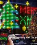 Smart Curtain Lights 400 LED Color Changing 6.6ft By 6.6ft With App And Remote Dynamic DIY Fairy String Lights displayed indoors
