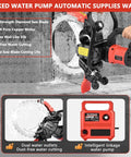 Heavy Duty 12000W Concrete Ring Saw With Two Diamond Blades For Deep Wall Chasing And Cutting Brick Tile Stone Up To 30cm Durable Electric Power Tool Dust Free Wet Cutting System attached to linked water pump for dust-free cutting.