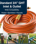 Heavy Duty Brass Garden Hose Quick Connect Fittings Set With Leak Proof Seal Three Quarter Inch Water Hose Connectors