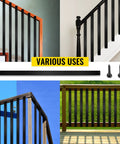Heavy Duty Aluminum Deck Balusters 29.5 Inch Long 1 Inch Wide Spindles 76 Pack With Screws for various outdoor railings