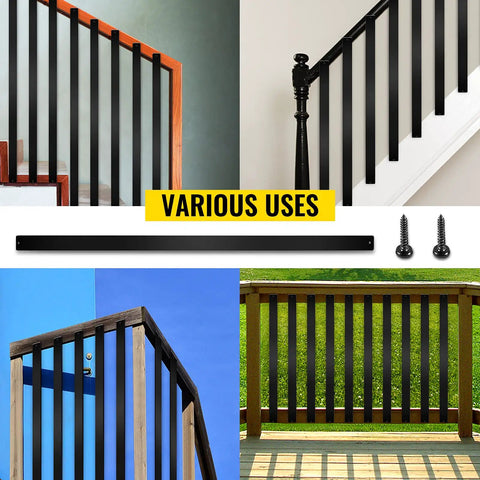 Heavy Duty Aluminum Deck Balusters 29.5 Inch Long 1 Inch Wide Spindles 76 Pack With Screws for various outdoor railings