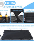 Detail of 700lb Capacity Double Decker Collapsible Wagon With Detachable Waterproof Cover showing extra storage space.