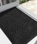All Season Front Door Mat Outdoor Indoor 29.5x17 Waterproof Doormat Non Slip Entrance Rug For Garage Patio Entryway Black Durable And Easy To Clean Everyday