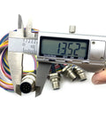 Measuring Two Pack M12 8 Pin A Code Front Mount Male Connector Cable IP67 Waterproof Unshielded Aviation Socket
