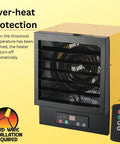 Beefy 240V Ceiling Mounted Garage Heater With Remote 10KW Hardwired Space Heater For Workshops ECO System Overheat Protection