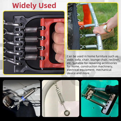 60 Piece Extension Spring Kit With 12 Sizes Stainless Steel Assortment for repairs and maintenance in various applications.
